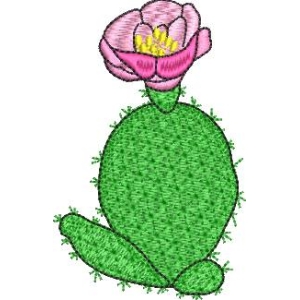 仙人掌开花图案