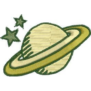 行星与星星刺绣图案