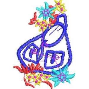 彩色抽象花卉图案