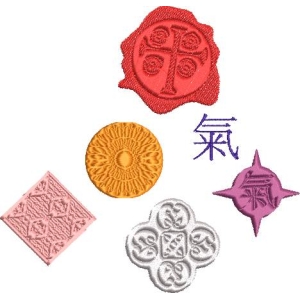 印章与汉字图案组合