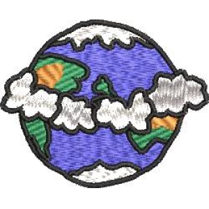 地球云层图案徽章