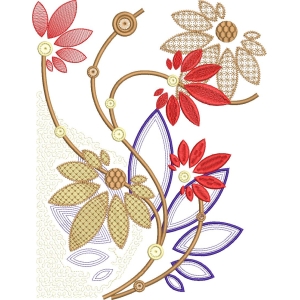 刺绣花卉图案设计