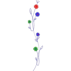 彩色花朵藤蔓图案