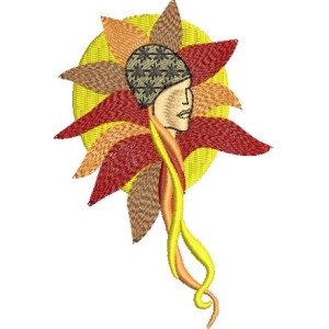 太阳女神刺绣图案