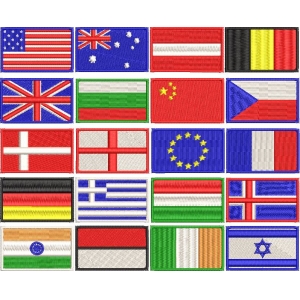 各国国旗刺绣徽章集合