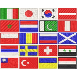 各国国旗刺绣徽章集合_zbw4964