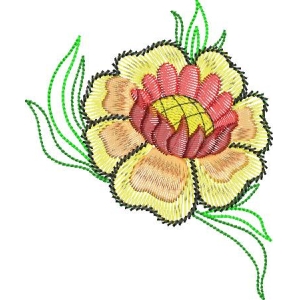 刺绣花卉图案