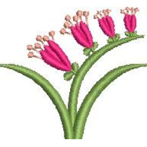 粉色花朵刺绣图案