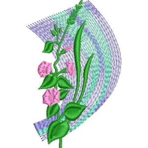 绣花植物图案设计