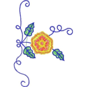 刺绣花卉装饰图案