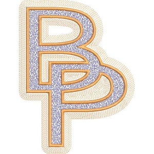 字母B刺绣图案