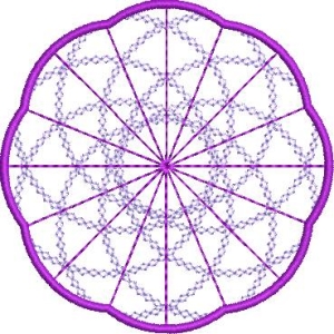 紫色花瓣状几何图案