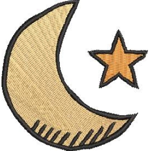 月牙与星星图案