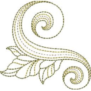 金色卷草纹装饰图案