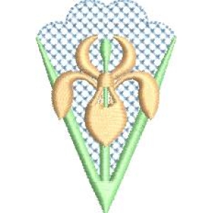 刺绣鸢尾花图案