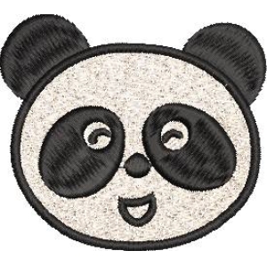 熊猫卡通头像刺绣