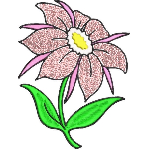 粉色花朵刺绣图案