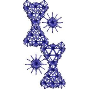 蓝色几何星形图案组合