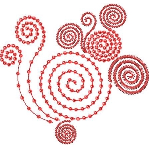 红色螺旋图案抽象艺术