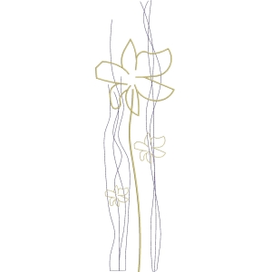 抽象花卉线描图案