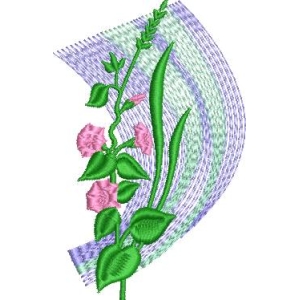 绣花植物图案设计