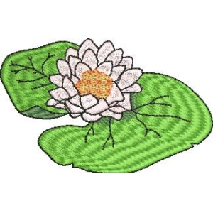 绣花莲花与荷叶