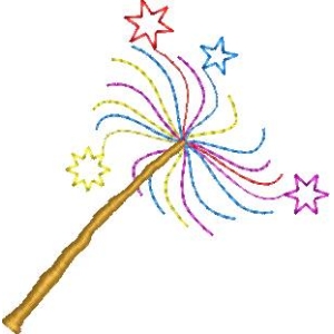 魔法棒发射彩色星屑