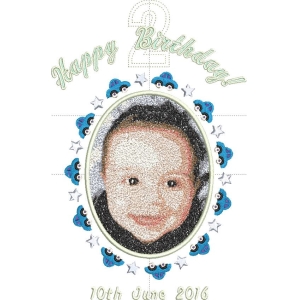 婴儿两岁生日贺卡