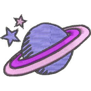 紫色星球与星环图案