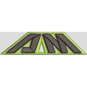 AM标志刺绣徽章