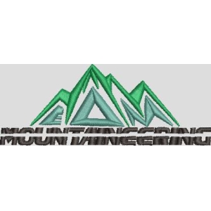 山峰刺绣标志