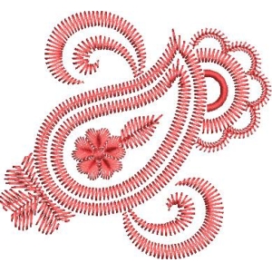 红色刺绣花纹图案