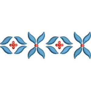 蓝色花瓣图案重复排列