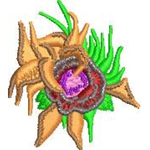 奇幻植物刺绣图案