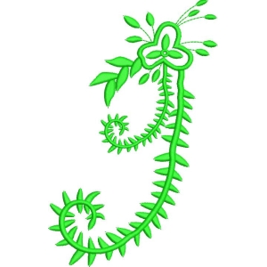 绿色藤蔓植物装饰图案