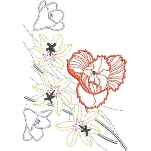 刺绣花卉图案设计图