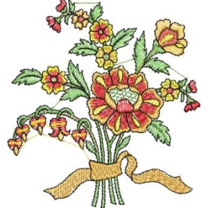 刺绣花卉图案