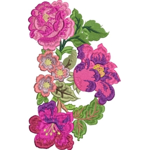 刺绣花卉图案设计