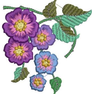 刺绣花卉图案