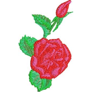 刺绣玫瑰花图案
