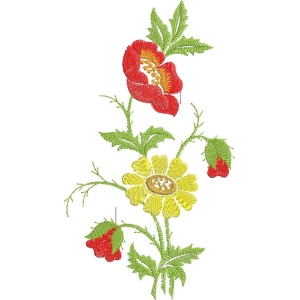 刺绣花卉图案