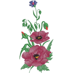 刺绣花卉图案
