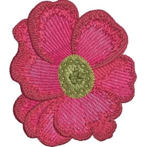 粉色刺绣花朵图案