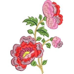 刺绣花卉图案