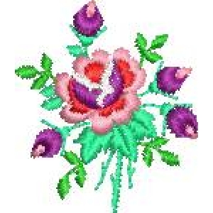 刺绣花卉图案
