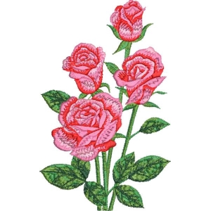 刺绣玫瑰花图案