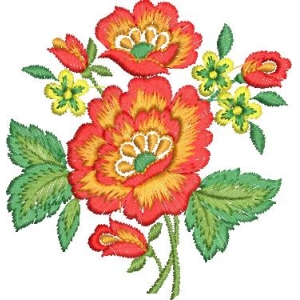 刺绣花卉图案