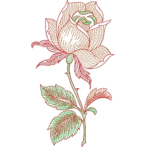 玫瑰花刺绣图案