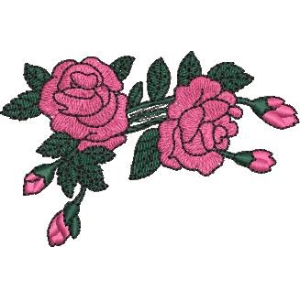 刺绣玫瑰花图案