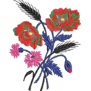 刺绣花卉图案